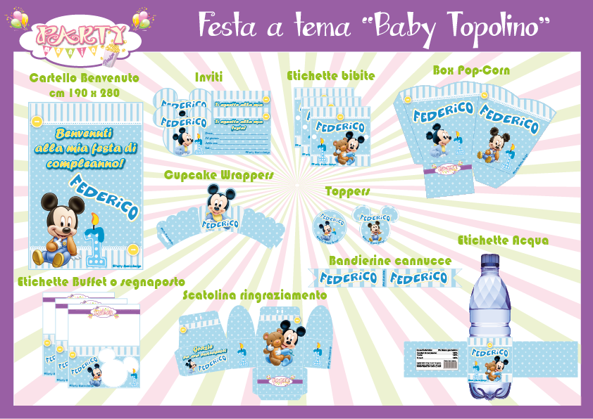 Party Kit Baby Topolino