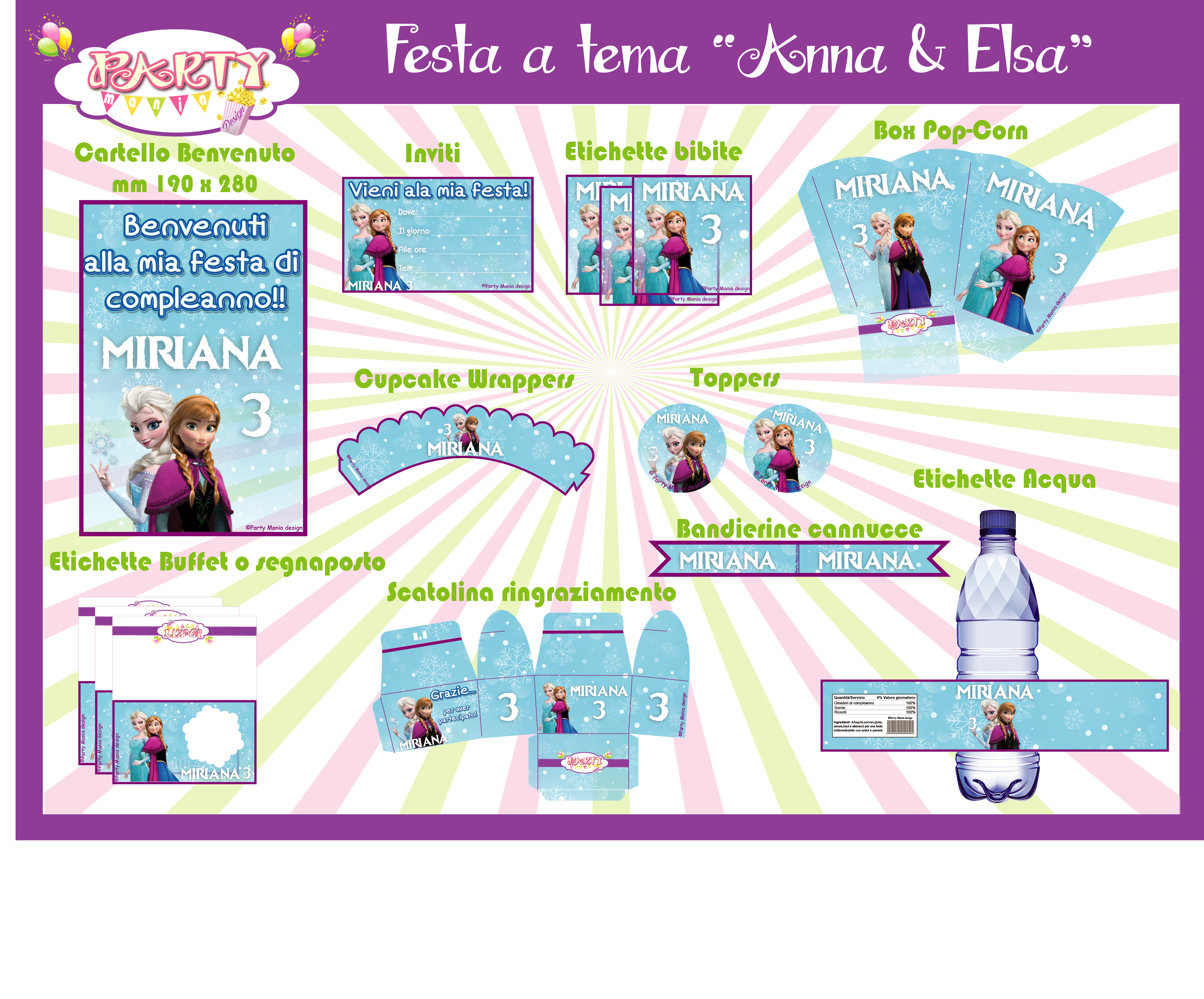 Party Kit Elsa e Anna