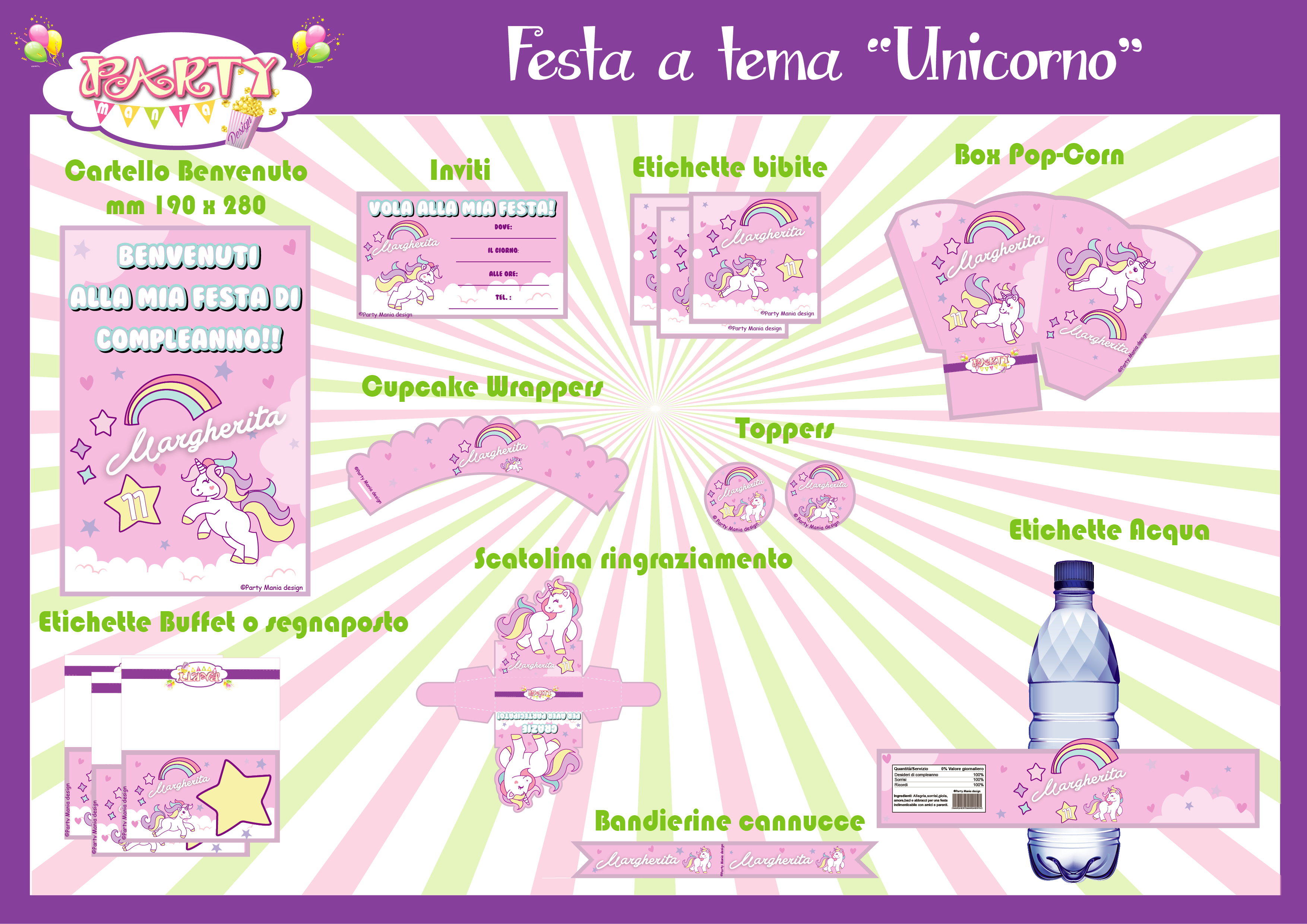 Party kit Unicorno